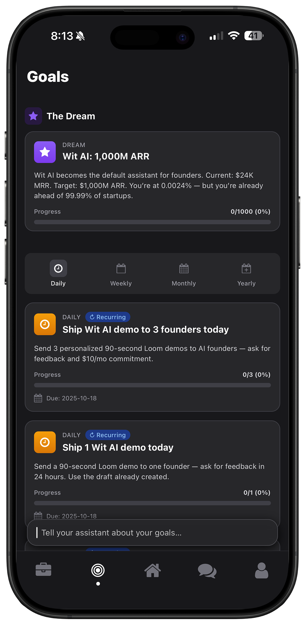 Wit app device screenshot